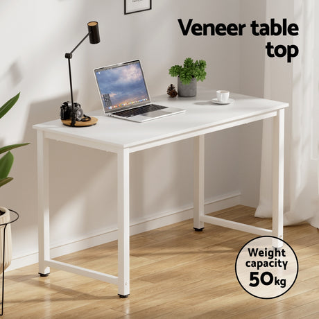 Kalbarri white office desk and chair set in a home office