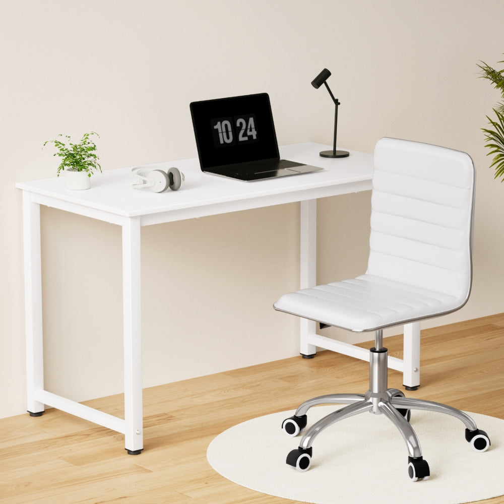 Kalbarri white office desk and chair set in a home office