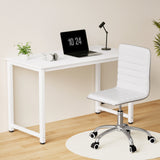 Kalbarri white office desk and chair set in a home office