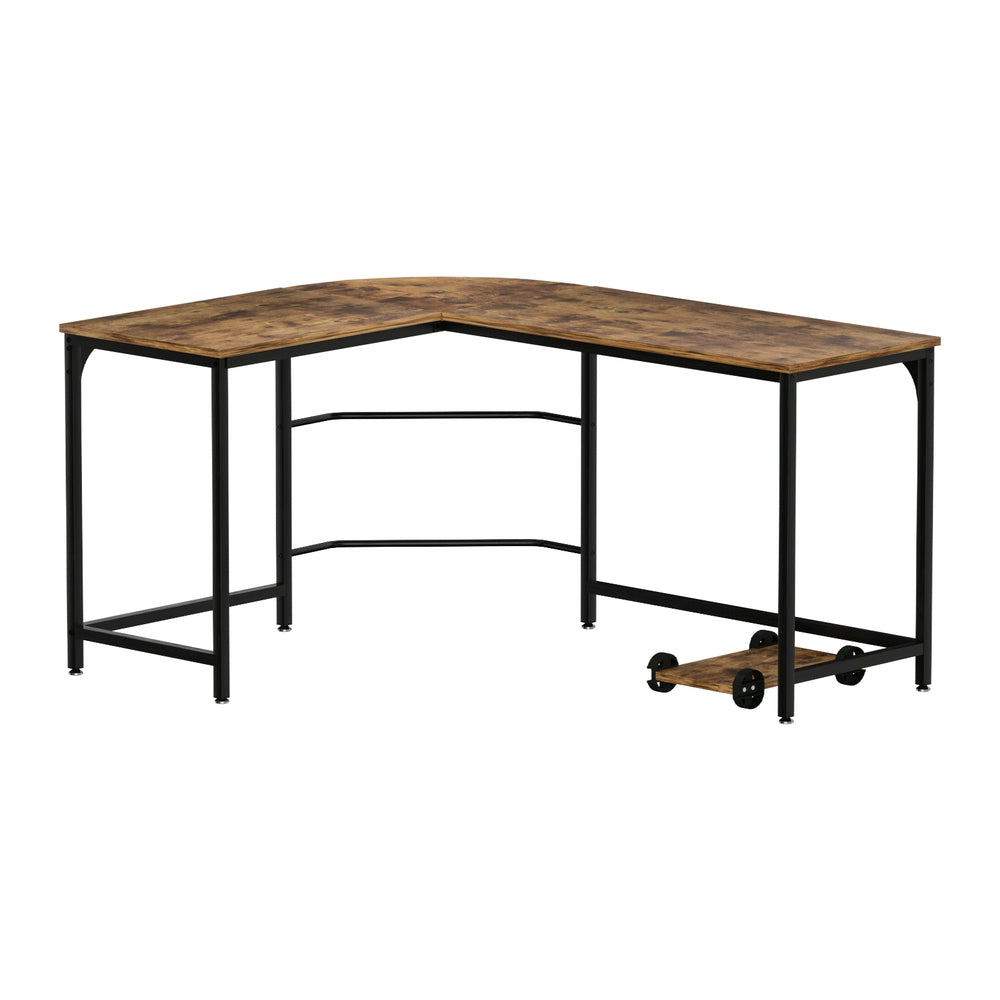 Watson brown L shaped corner computer desk in a home office
