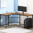 Watson brown L shaped corner computer desk in a home office