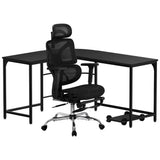 Artiss L-Shape Computer Desk and Ergonomic Mesh Chair Combo — Allure Home Collections