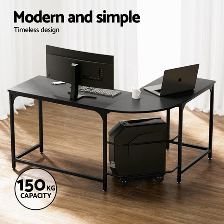 Artiss L-Shape Computer Desk and Ergonomic Mesh Chair Combo — Allure Home Collections