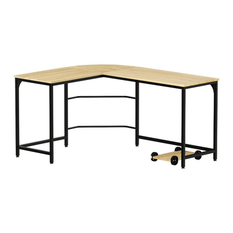 Artiss L-Shape Computer Desk with CPU Stand Black Brown or Oak — Allure Home Collections