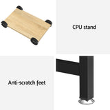 Artiss L-Shape Computer Desk with CPU Stand Black Brown or Oak — Allure Home Collections