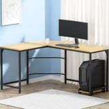Artiss L-Shape Computer Desk with CPU Stand Black Brown or Oak — Allure Home Collections