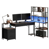 Taylor Gaming Desk, Rustic Brown 200cm