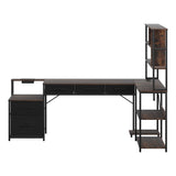 Taylor Gaming Desk, Rustic Brown 200cm