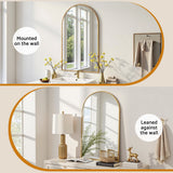 Embellir 86x50cm Arched Wall Mirror Vanity Makeup Home Decor