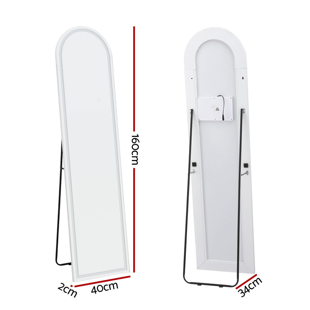 Apollo Bay LED Full Length Mirror, Arched 160cm