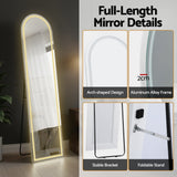 Apollo Bay LED Full Length Mirror, Arched 160cm