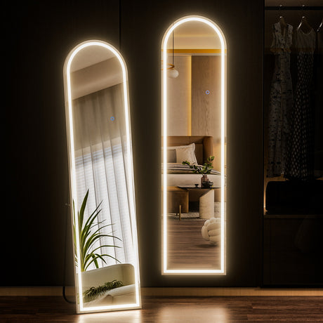 Apollo Bay LED Full Length Mirror, Arched 160cm