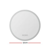 Embellir Bluetooth LED Wall Mirror With Light 50CM Bathroom Decor Round Mirrors
