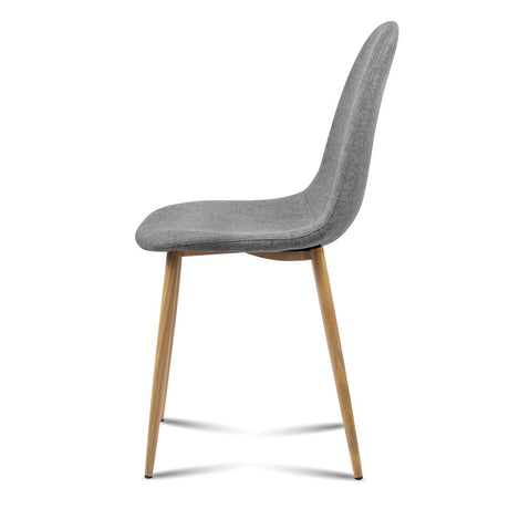 Stirling Dining Chair 4pcs, Grey Linen