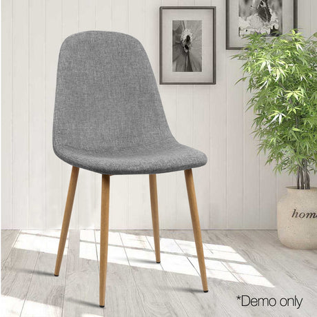 Stirling Dining Chair 4pcs, Grey Linen