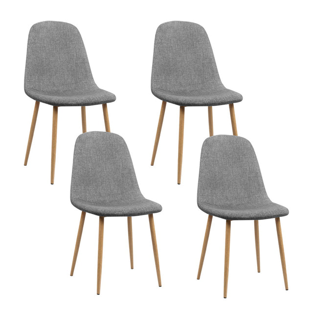 Stirling grey linen dining set in a modern dining room