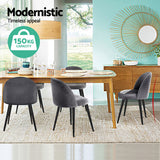 Velvet Curved Dining Chairs Set of 4