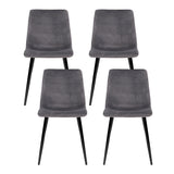 Hahndorf Dining Chair 4pcs, Grey Velvet