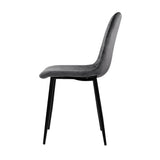Hahndorf Dining Chair 4pcs, Grey Velvet
