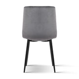 Hahndorf Dining Chair 4pcs, Grey Velvet