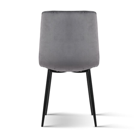 Hahndorf Dining Chair 4pcs, Grey Velvet