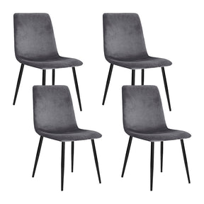 Hahndorf grey velvet dining set in a modern dining room