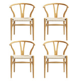 Artiss Wishbone Rattan Seat Dining Chair Set — Set of 4 or Set of 6 — Allure Home Collections