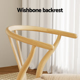 Artiss Wishbone Rattan Seat Dining Chair Set — Set of 4 or Set of 6 — Allure Home Collections