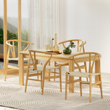 Artiss Wishbone Rattan Seat Dining Chair Set — Set of 4 or Set of 6 — Allure Home Collections