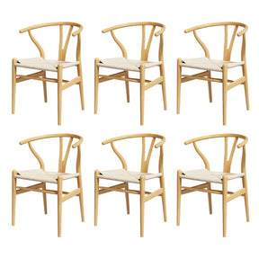 Cockatoo Valley natural wishbone dining armchair with woven paper rope seat