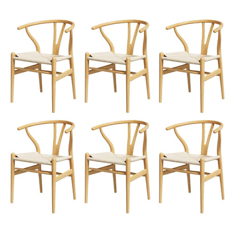 Artiss Wishbone Rattan Seat Dining Chair Set — Set of 4 or Set of 6 — Allure Home Collections