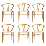 Artiss Wishbone Rattan Seat Dining Chair Set — Set of 4 or Set of 6 — Allure Home Collections