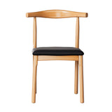 Elegant Dining Chairs in Rubber Wood & Leather