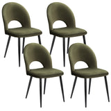 Artiss Velvet Hollow-Back Green Dining Chairs — Set of 4 — Allure Home Collections
