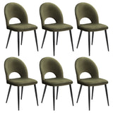 Ebenezer green velvet dining chair in a modern dining room