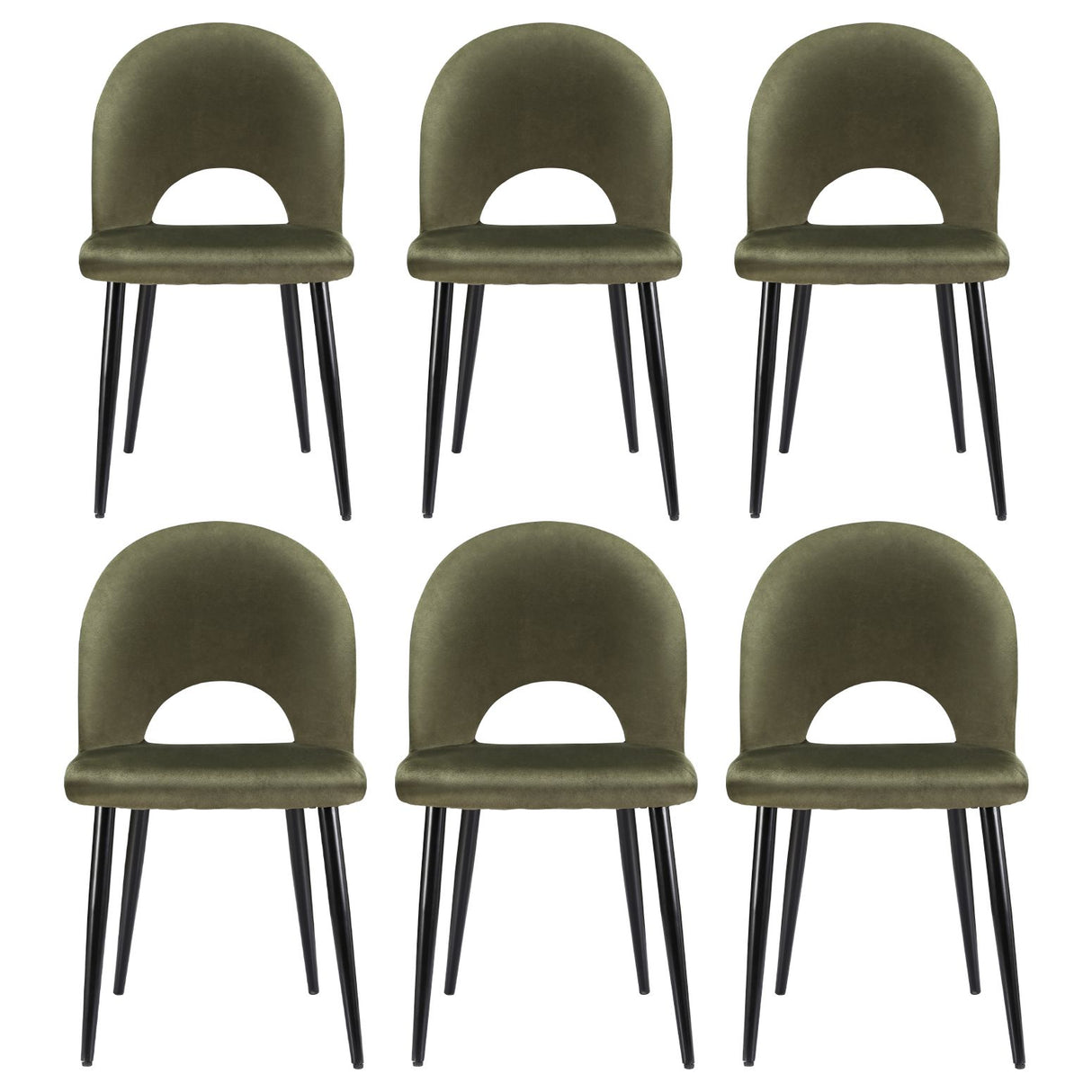 Ebenezer green velvet dining chair in a modern dining room