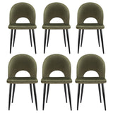Ebenezer green velvet dining chair in a modern dining room