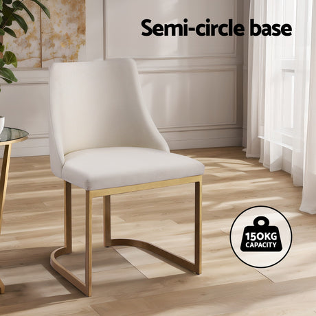 Aldgate Dining Chair 2pcs, Beige Linen