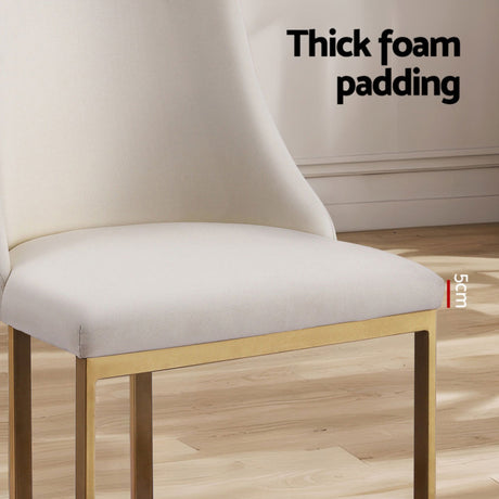 Artiss Balen Beige Linen Dining Chairs — Set of 4 — Allure Home Collections