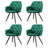 Artiss Velvet Diamond-Tufted Armchair Dining Chairs — Set of 4, Green or Blue — Allure Home Collections