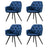 Artiss Velvet Diamond-Tufted Armchair Dining Chairs — Set of 4, Green or Blue — Allure Home Collections