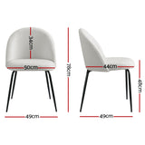 Angaston Winged Dining Chair, White Sherpa 2pcs