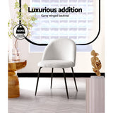 Angaston Winged Dining Chair, White Sherpa 2pcs