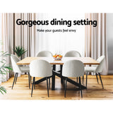 Angaston Winged Dining Chair, White Sherpa 2pcs