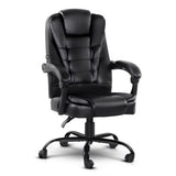 Artiss Executive Massage Office Chair — Black PU Leather, 2-Zone Vibration — Allure Home Collections