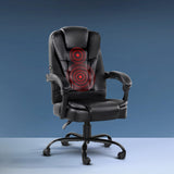Artiss Executive Massage Office Chair — Black PU Leather, 2-Zone Vibration — Allure Home Collections