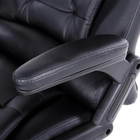 Artiss 8-Point Heated Massage Office Chair — Reclining, Black PU Leather — Allure Home Collections