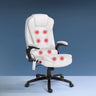 Artiss 8-Point Heated Massage Office Chair — Reclining, Black PU Leather — Allure Home Collections