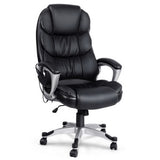 Artiss 8-Point Massage Office Chair with Heated Seat — Black PU Leather — Allure Home Collections