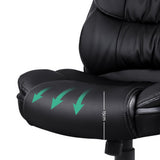 Artiss 8-Point Massage Office Chair with Heated Seat — Black PU Leather — Allure Home Collections
